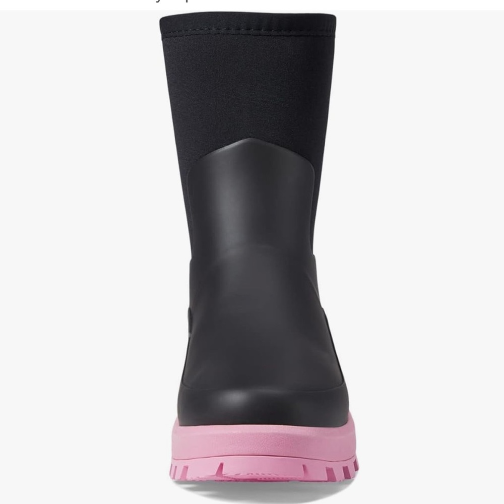 HUNTER Women’s City Explorer Short Rain Boots Black/Pink Fizz Trim Size 5 (NWT) - Picture 7 of 10